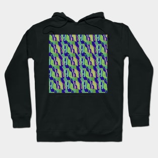 Contemporary Retro Abstract Navy Blue Surface Pattern - Hall of Mirrors Hoodie